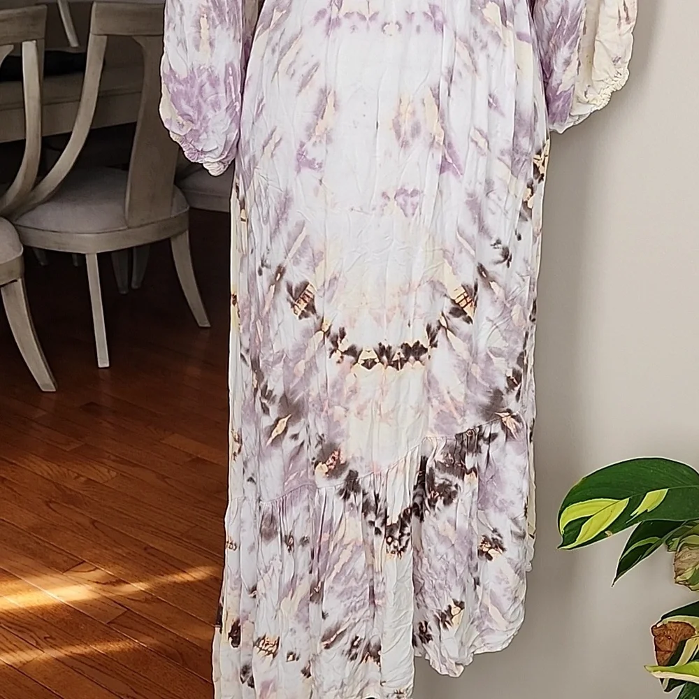 Young Fabulous &Broke Asymeteic Faux Wrap Tie Dye Dress Size Medium EUC - Picture 8 of 11